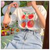 Women's Casual Short Sleeve T-Shirt Cute Cartoon Bear Print Loose Crew Neck Summer Basic Tee Top