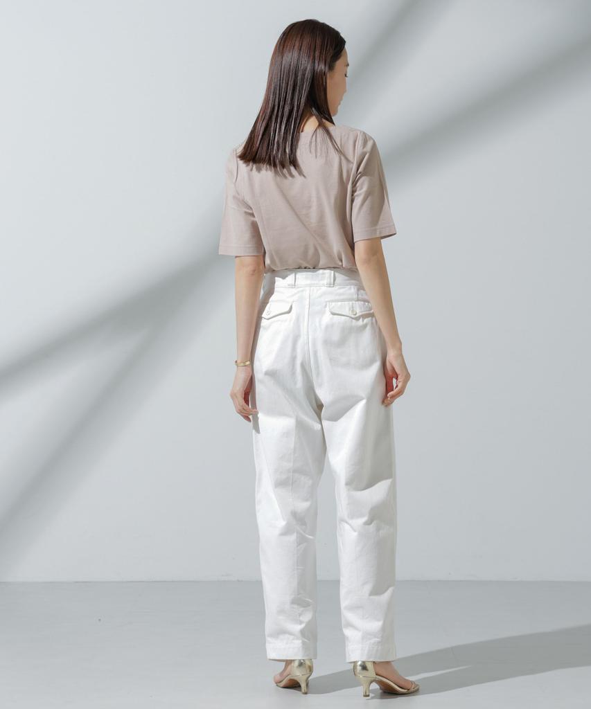 Nano Universe Boat Neck Size Greige Anti-Soaked T-Shirt, Women's, Small,