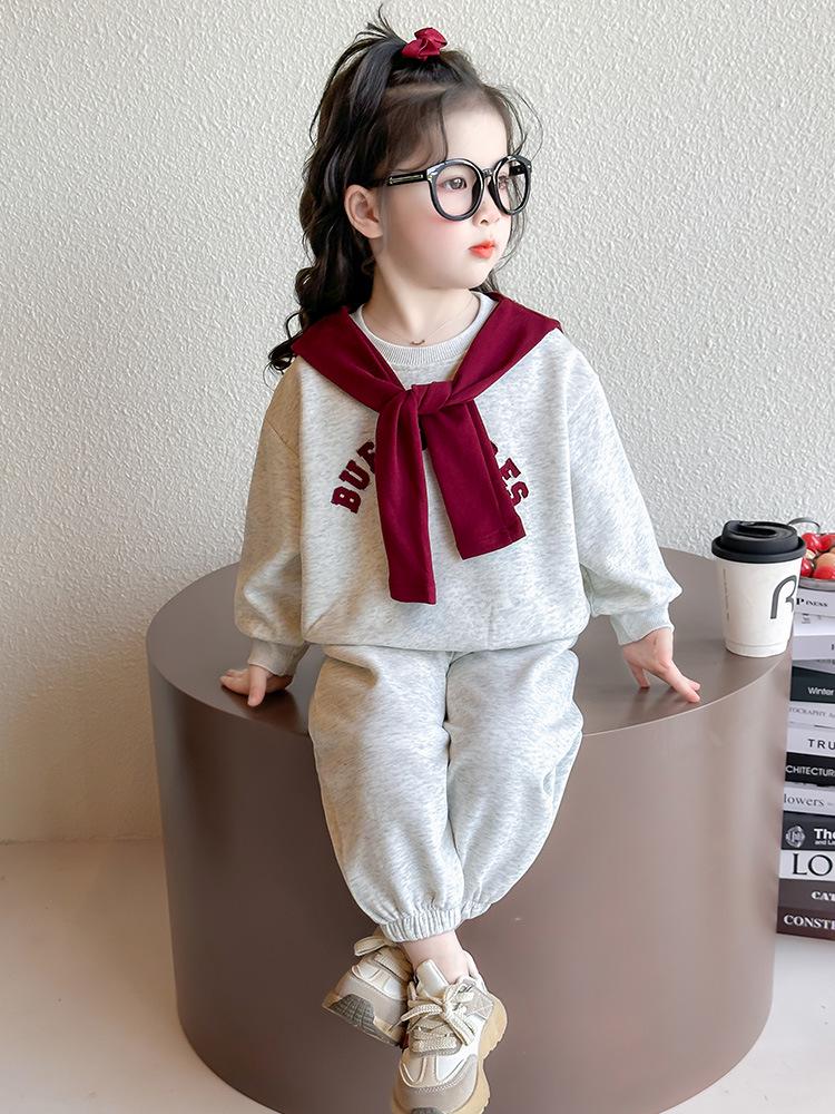 2025 Trendiges Mädchen-Cape Zweiteiler-Set - Sportliches Sweatshirt für Frühling & Herbst