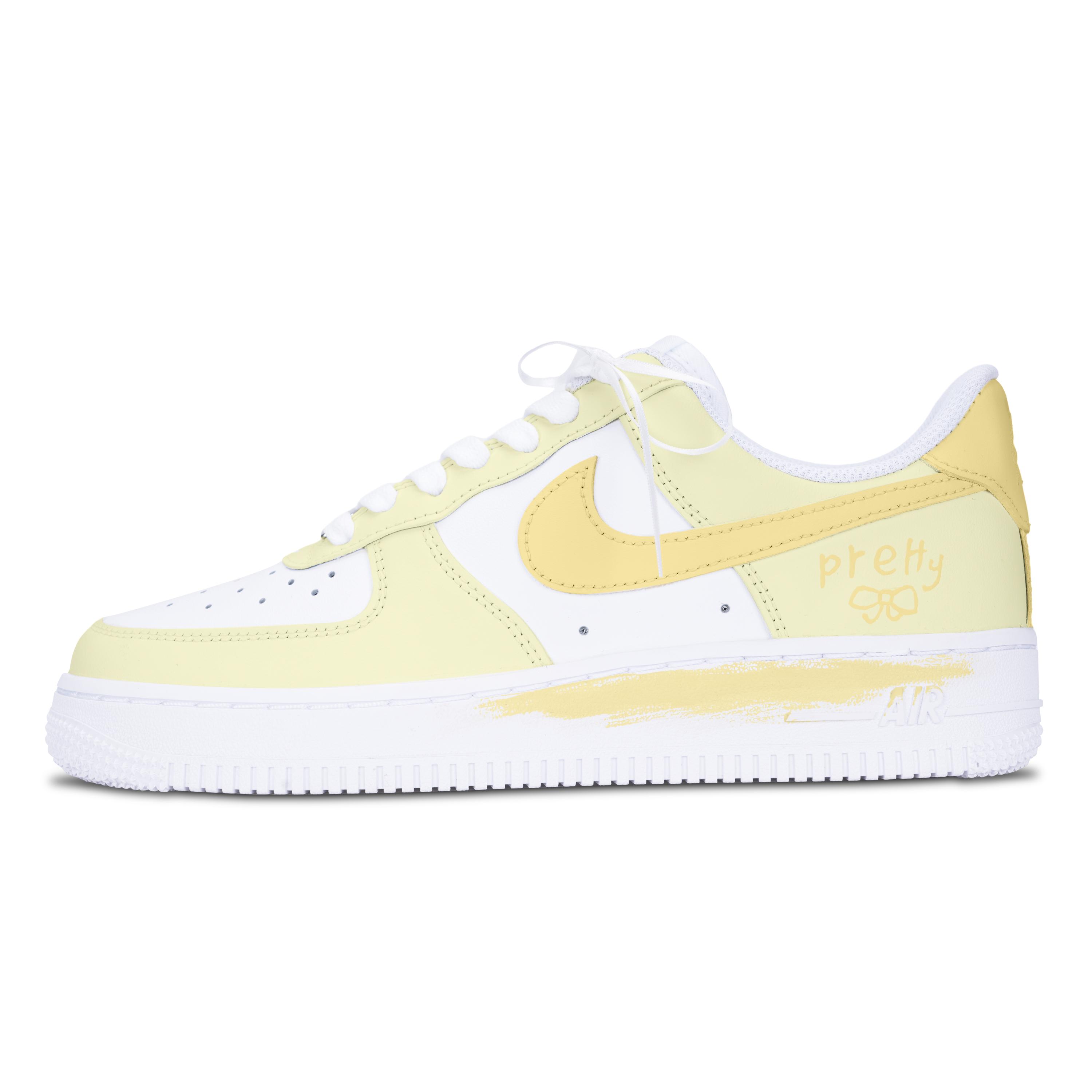 

Nike Air Force 1 Butter Toast Slip Resistant Abrasion Resistant Low top Skateboard Shoes Women s Yellow White DD8959-100(Team883-) 41