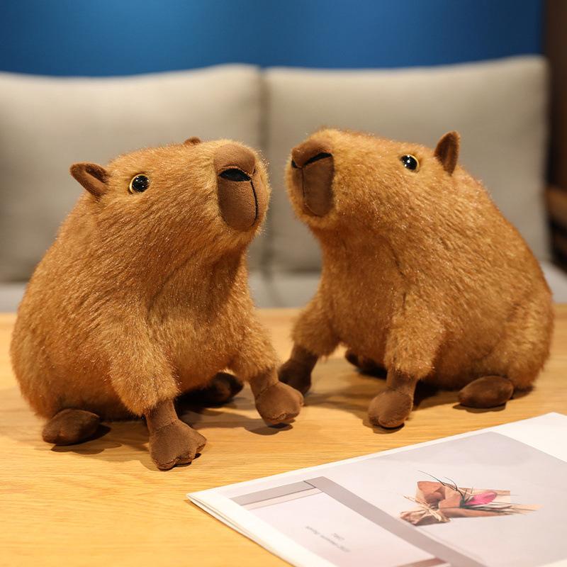 Cartoon Simulation Capybara Doll Plush Toy Kapibara Doll Children Accompany Soothing Pillow Puppet