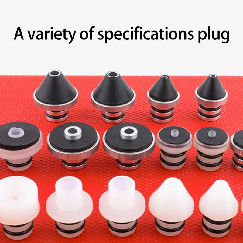 Air Conditioning Line Inspection Kit for Car Service 26 Piece Leak Check Set with Carry Case for Garage Repair Routines and Shelf Storage