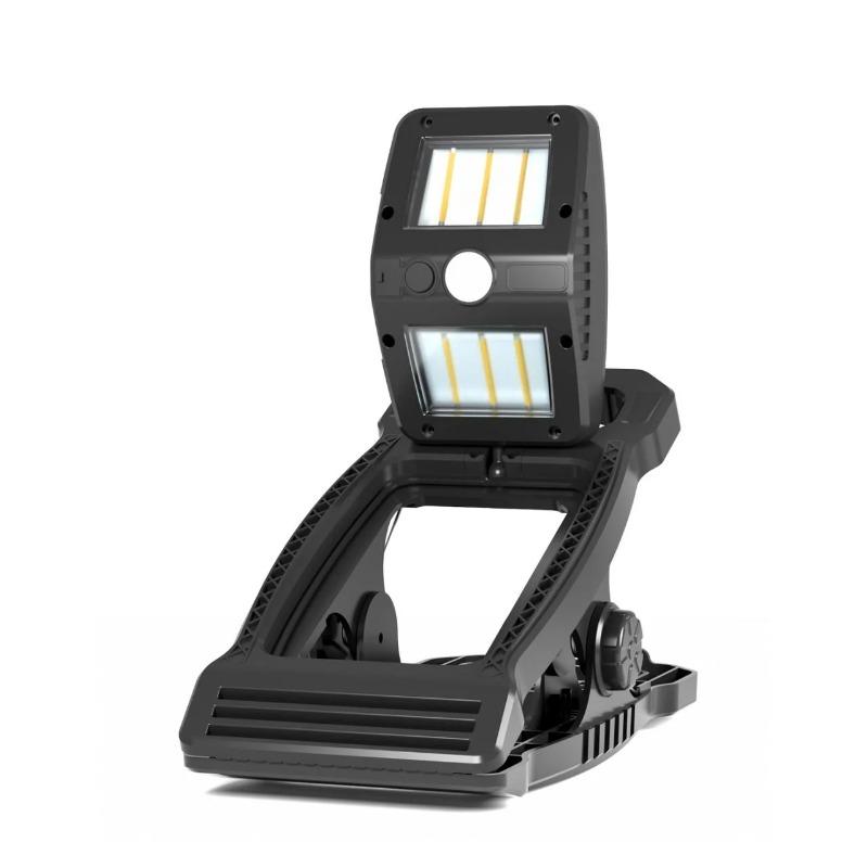 Solar Clamp Lights Outdoor Motion Sensor Waterproof 3 Modes LED Work Light For Camping Fence Garage Garden Lighting