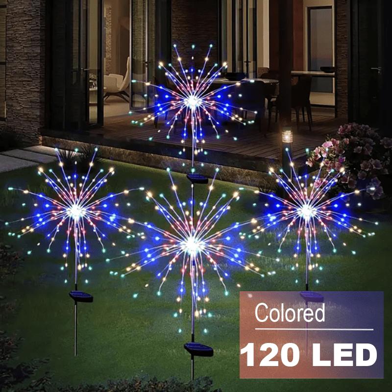 Solar LED Garden Lights - 8 lighting modes,colorful color-changing decorative lights,energy saving,garden lighting,stylish design,durable construction