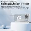 Custom RGB LED Display Desktop Mirror Digital Alarm Clock with Wall Lazer Led for Kids Bedroom Led Projection Clock