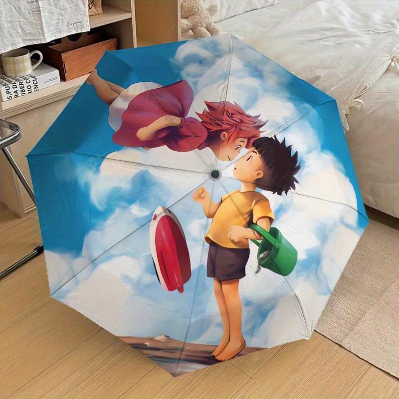 1pc Ponyo on the shore Themed High-quality Umbrella,Automatic Opening and Closing Umbrella,Multi-functional Umbrella G0811243