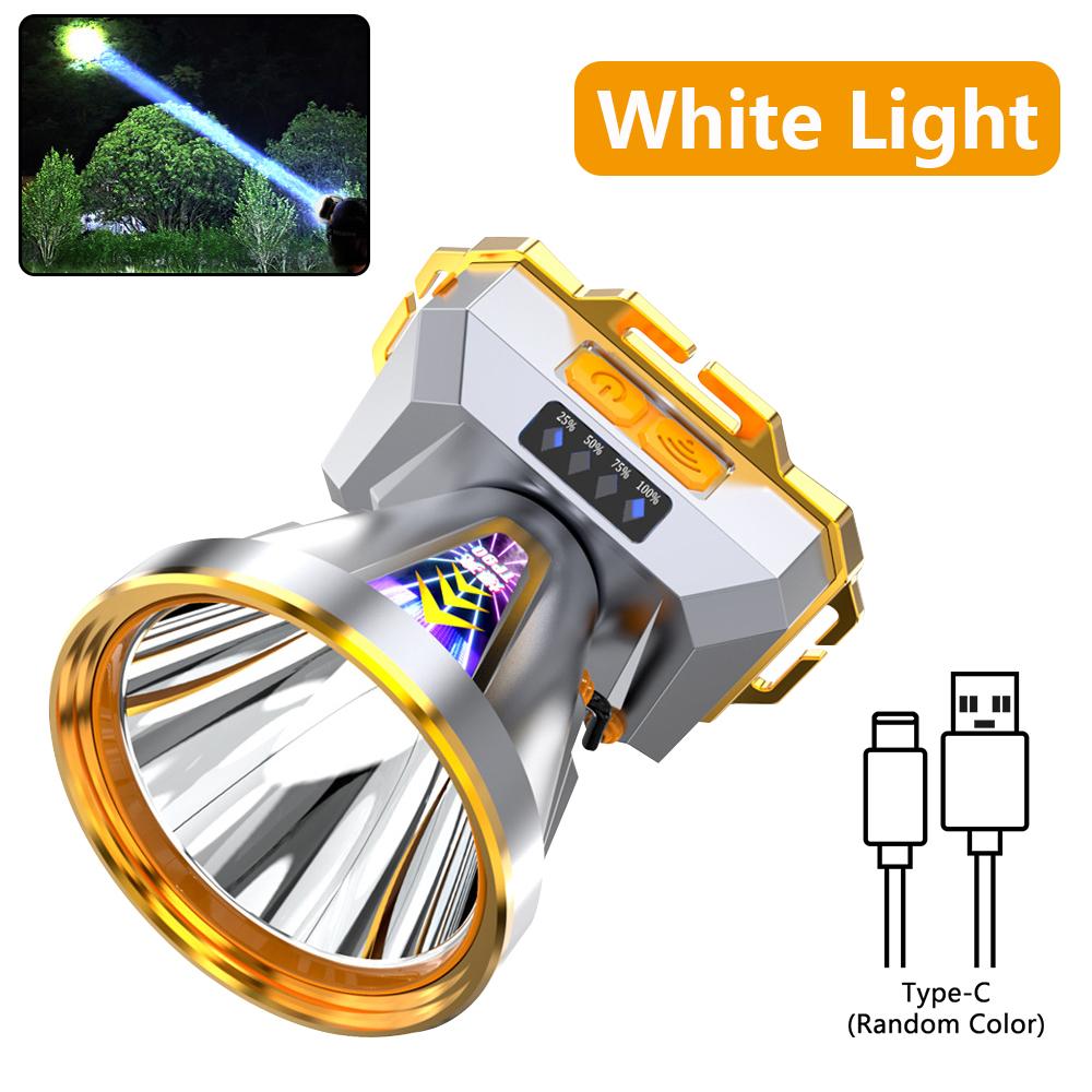 Strong Light LED Headlight Rechargeable with Built In Battery Headlight Camping Adventure Fishing Head Light Headlamp Head Torch