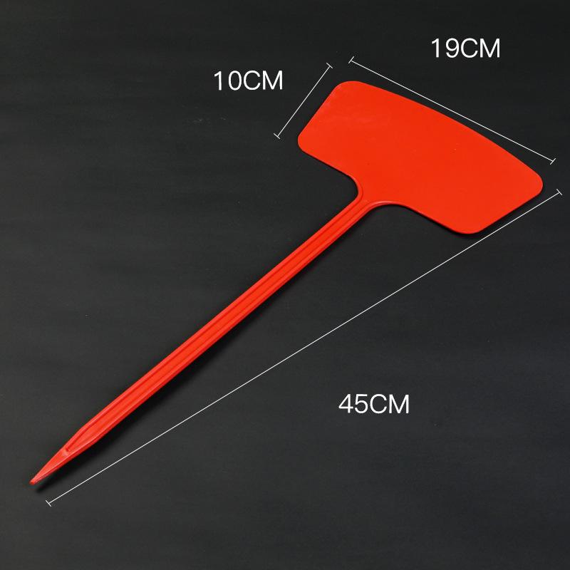 Large Thickened Plastic Ground Stake with Fan-shaped Marking Label for Gardening