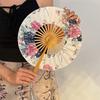 Silk Silk Flower Folding Fan Chinese Style Retro Classical Dance Fan Hand Fold Fan  Home Decoration