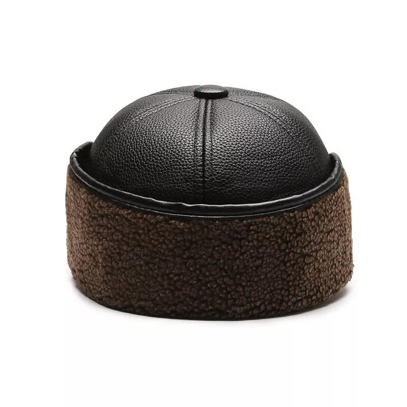 1 stk Herre Baseballcaps med øreklaffer Bomull Pu Varm Høst Vinter Tykke Luer