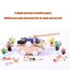 1 Set Kids' Vehicle Woodworking Toys Tank Model Brain-build Teaching Tools Manual Skills Circuit Building Aircraft Models