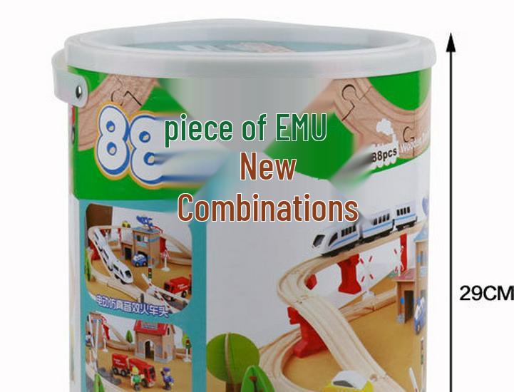 88-Piece Wooden Train and Farm Set for Kids, Educational Toy for Ages 3+