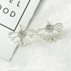 Women Hollow Out Lotus Shaped Rhinestone Inlaid Ear Jacket Earrings Jewelry Gift