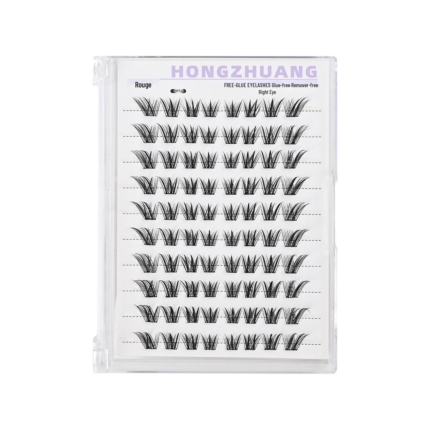 Qingqiu Fox Style Glue-Free Natural Self-Adhesive Large Capacity False Eyelashes