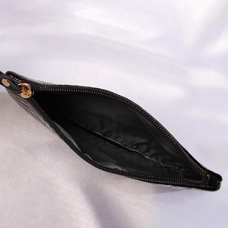 Fashion Solid Color Pu Leather Clutch Bag Korean Mobile Phone Bag Coin Purse