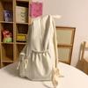 Soft waxy milk yellow backpack female simple versatile ins large capacity high school student junior high school student schoolbag backpack
