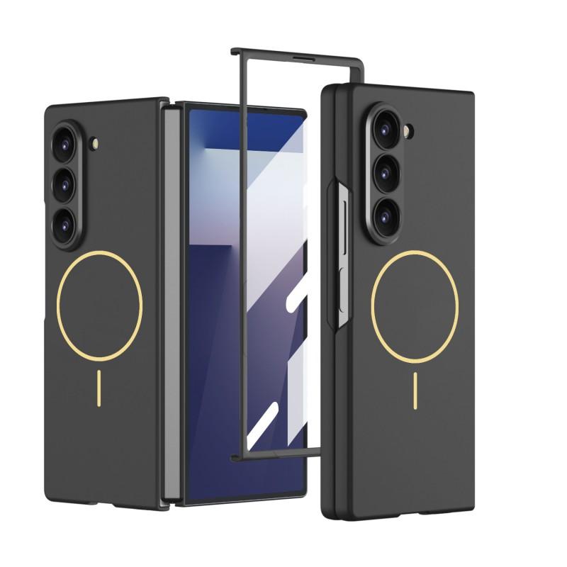 Ultra-Thin Magnetic Flip Cover Galaxy Z Fold7 With Integrated Screen Film PC Material Shockproof Slim Full-Body