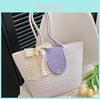 Chic Straw Shoulder Bag Medium-sized Bucket Tote For Casual Daily Outfits