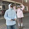 Good-looking ribs cotton clothes jacket women's autumn and winter new padded cotton hooded warm couple clothes cotton clothes tide