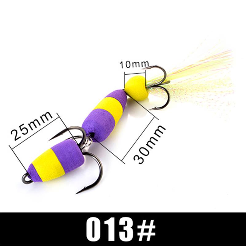 FishKing 1PC Soft Bass Lure Insect Lure With Sharp Hooks Weight 3.4G 4.7G Big/Small Size