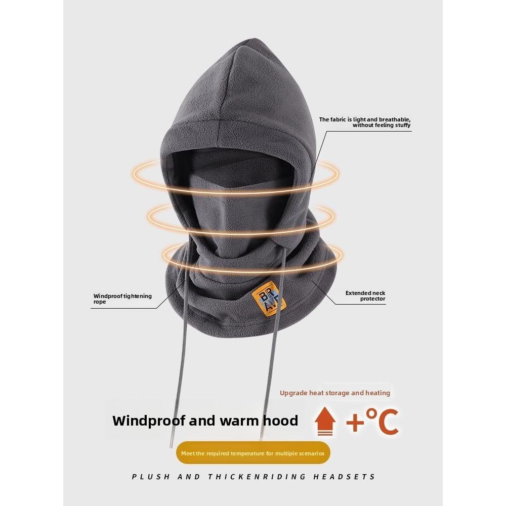 **Winter Warm Hat with Face Mask Men Women Ear Protection Neck Gaiter Windproof Cycling Cold-Proof Balaclava Cap**