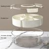 1Pieces With Handle Six Division Rotating Fruit Tray Sealed Moisture-proof Dry Fruit Tray Outdoor Tableware
