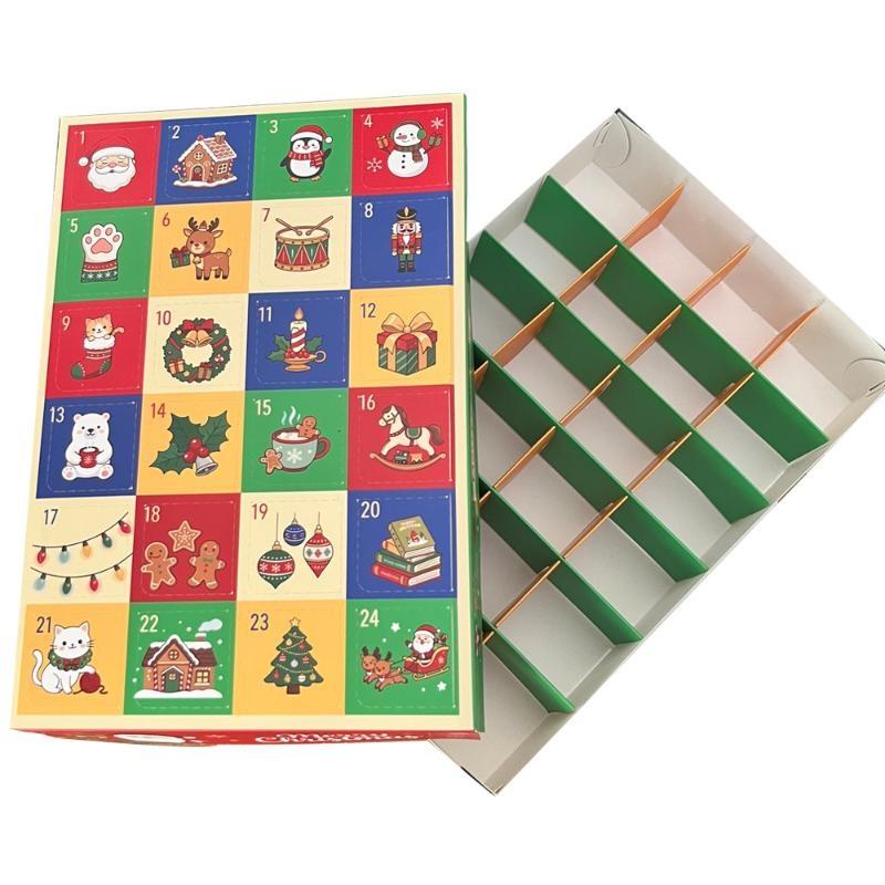 5Pcs Christmas Advent Calendars Fill Diy Advent Calendars Boxes 24 Empty Fillable Christmas Countdown Calendar 24 Days Gift