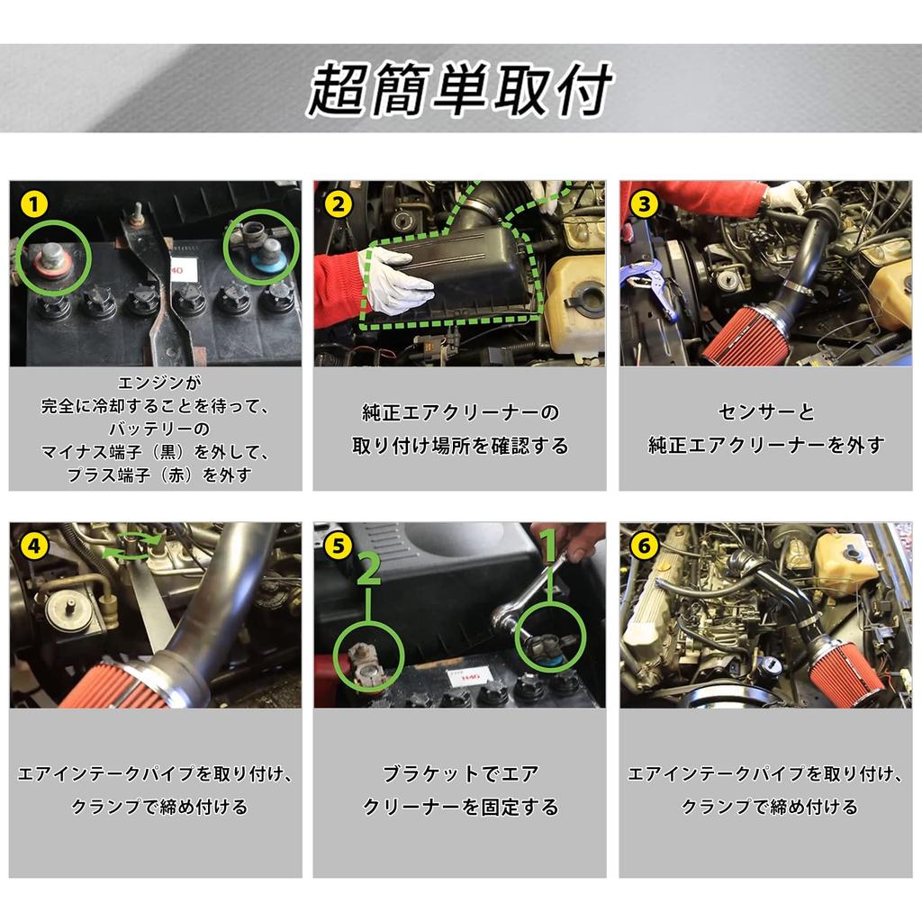 Ruien Air Intake Pipe, Air Included, 3.0-inch (76-mm) Diameter Opening, Made of Aluminum, For Automobile Use, General Purpose