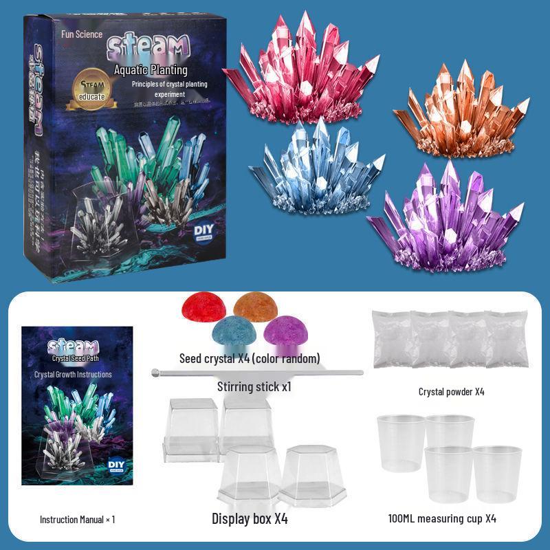 Kids' Crystal Growing Science Kit: DIY Educational Toy for Crafting Crystals