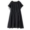 Short Sleeve Plus Size Black Mesh Vintage New In Dresses for Women Casual Loose Long Summer Dress