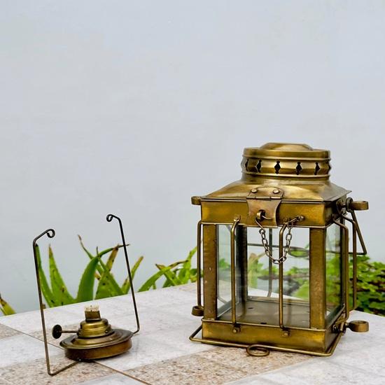 34.29 Cm Handmade Burner Lantern, Burton Nautical Maritime Ship Oil Lamp Burner Hanging Lantern Decorative