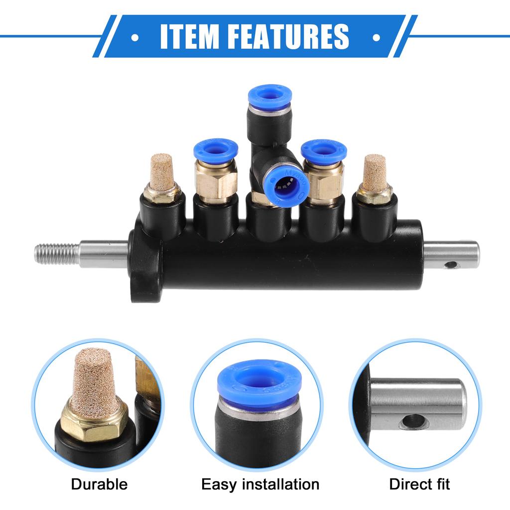 VekAuto Air Control Valve Foot Pedal, 6.10"x2.05"x2.91" Tire Changer Machine Part, Universal Car Tire Replacement Metal, Black