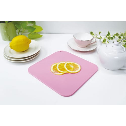 Shinki Gosei Tombow Cutting Board, Antibacterial, N Pink, Small, 21cm W x 21cm D x 0.5cm H, Sweets Palette, Made in Japan