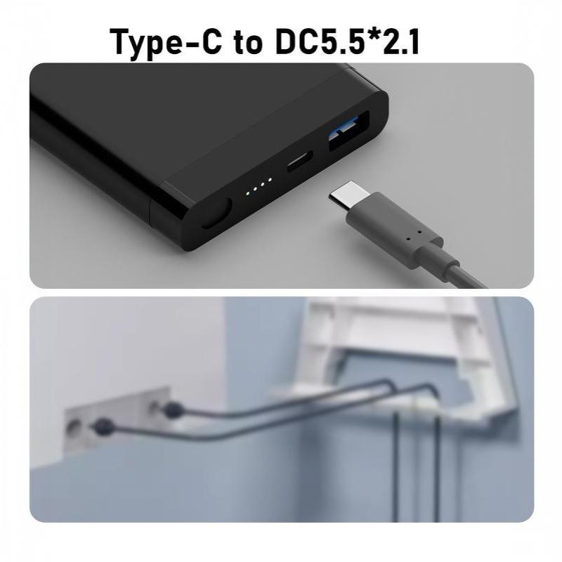 Type-C To Dc F/Dc To Dc Fast Charging Power Cable For Mini Outdoor Waterproof 20V 2/3/5M For Mini Power Cable