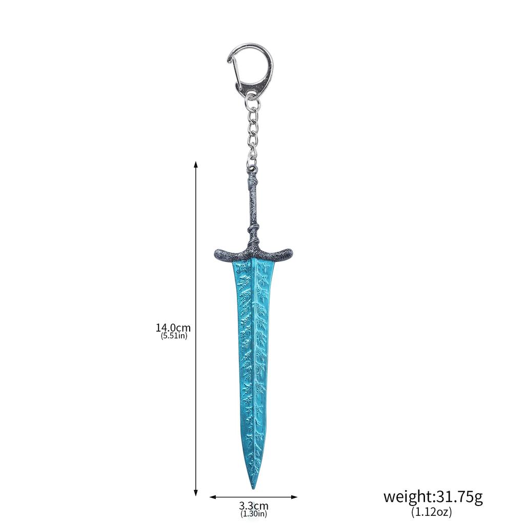 Game Darkmoon Claymore Prosthesis Sword Keychain Pendant Elden Death Dagger Ring Game for Women Men Keyring Gift Accessories