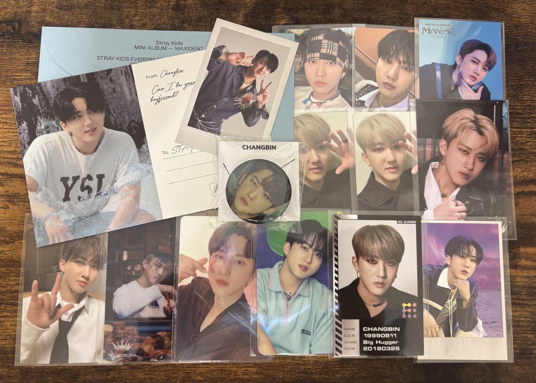 

[USED] Stray Kids Changbin trading cards, GripTocks, etc. Bulk sale