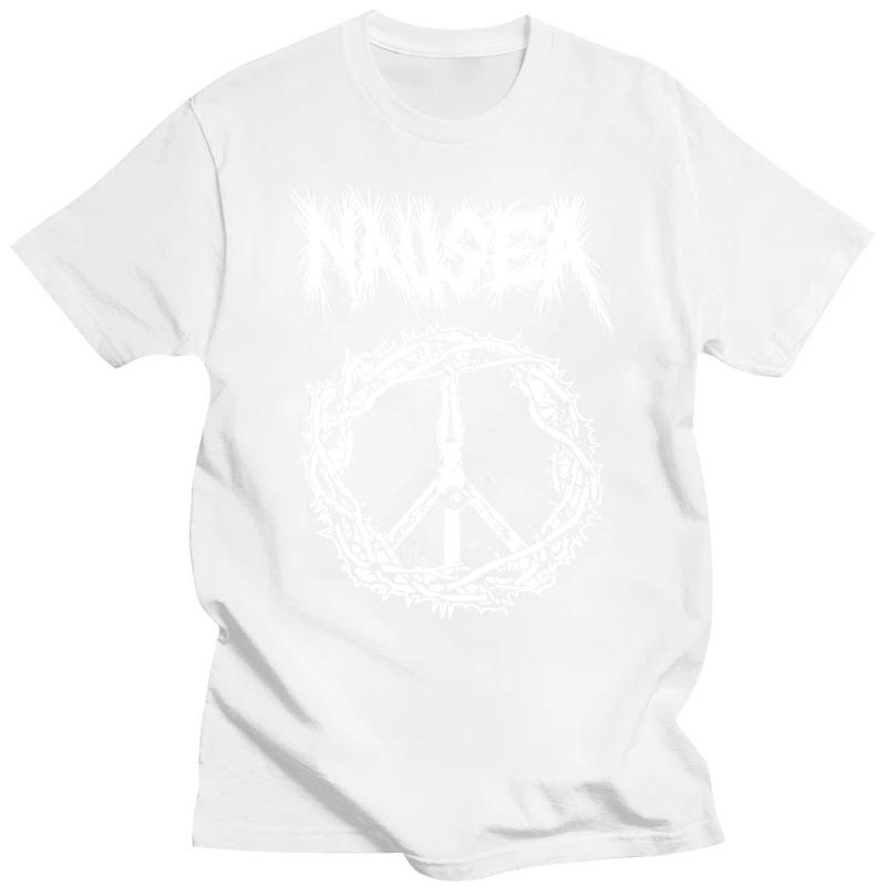 Nausea t shirt crust punk band heavyweight fashion Round Neck new in tops  tees shirt homme Unisexga vintage anime clothes style