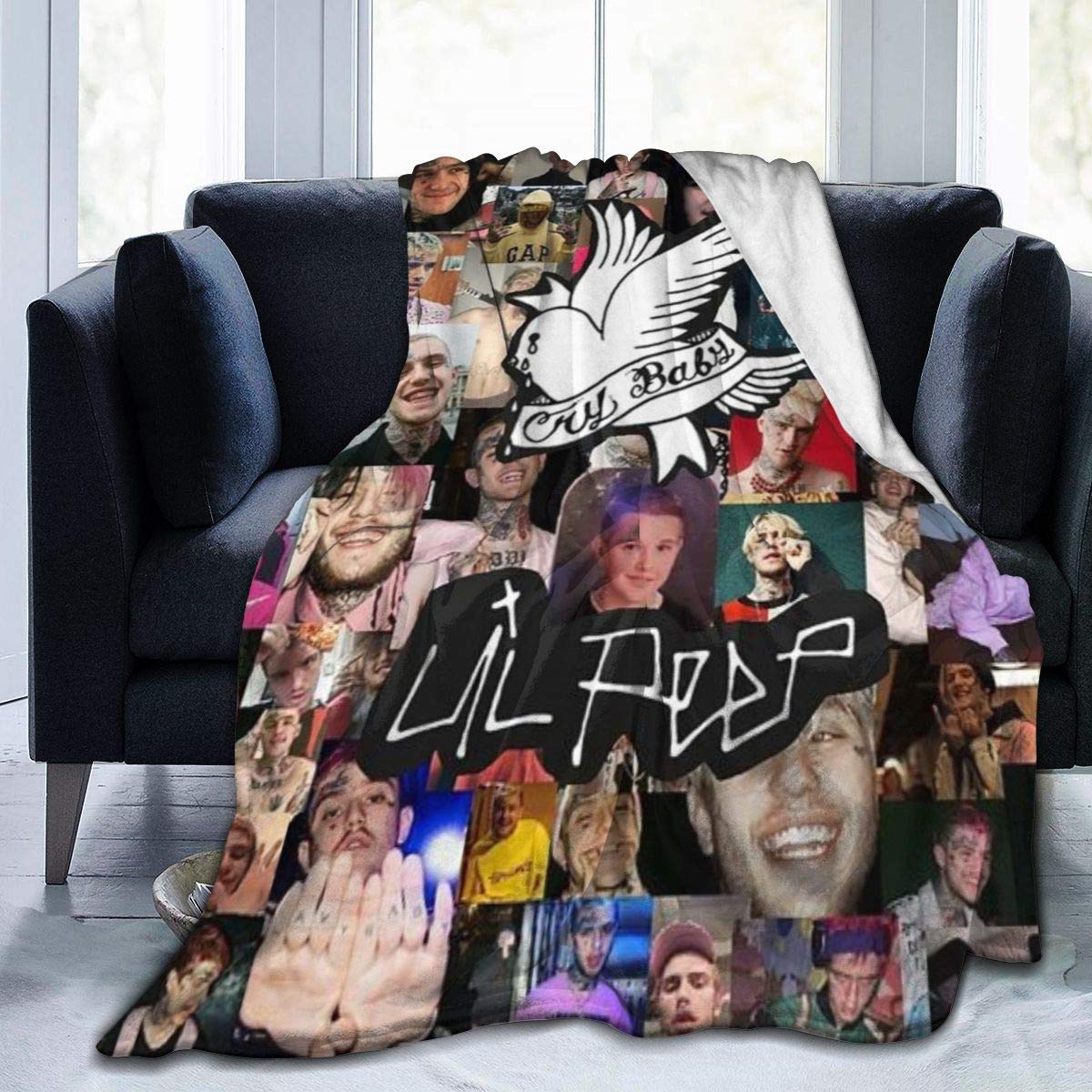 

Lil Peep Love Fleece Throw Blanket for Couch Sofa Super Soft Cozy Luxury Bed Blanket Microfiber 120x150cm 75x90cm