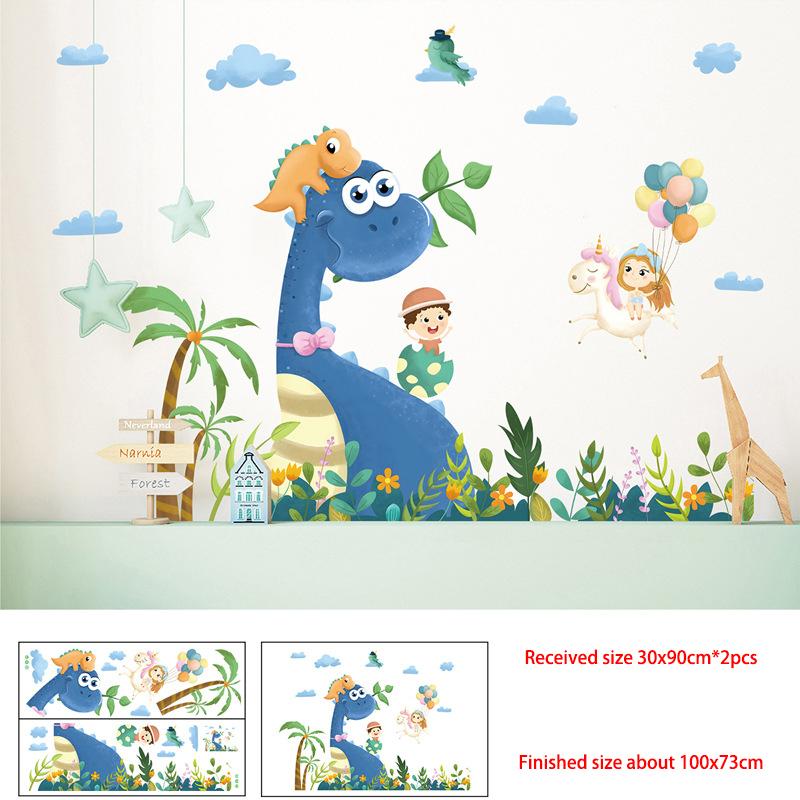 Kids Room Wall Stickers Cartoon Nursery Decoration Self Adhesive Removable Decor for Kindergarten Baby Bedroom Classroom