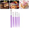 5Pcs Cake Decorating Brushes Set Food Safe Synthetic Bristle Cake Brushes Easy To Clean Cake Coloring Pen for Cake Decorating And Baking