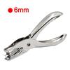 Single Hole Puncher, 6mm/3mm Diameter, Punches 1-8 Sheets, One-Handed Use