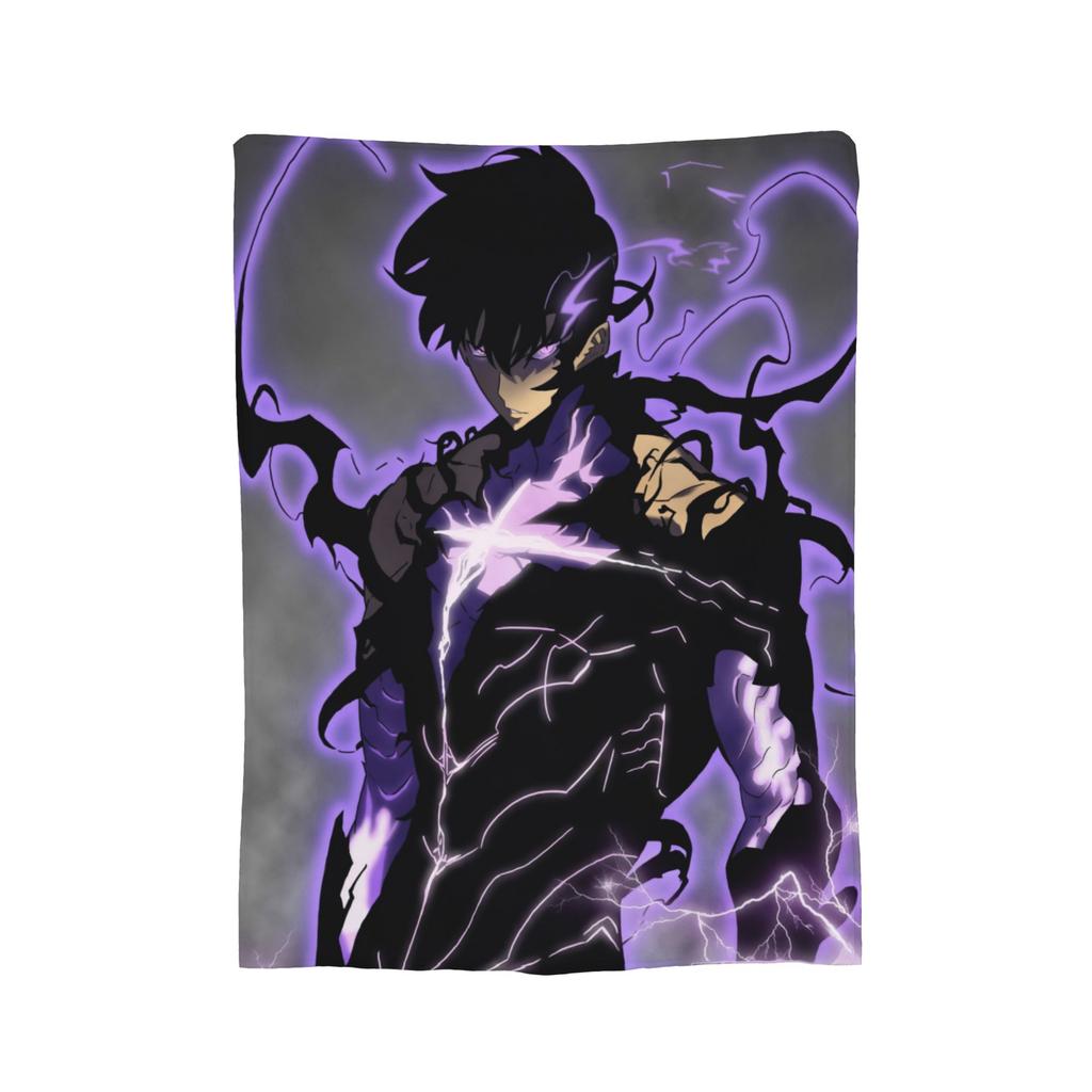 Anime Solo Leveling Blanket Fleece All Season  Multi-function Lightweight Throw Blankets for Bedding Travel Bedspreads