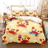 Striped Anime Crab Three Piece Bedding Luxury Comfort Set with Queen King Double Household Goods Hip Hop High Aesthetic Value Ka