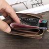 Handmade Crazy Horse Leather Wallet Retro Small Coin Money Bags Simple Wallets Zipper Pouch Card Holdes