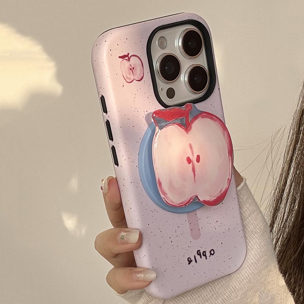 Magnetic Stand for IPhone16promax Phone Case for Apple Banana Fruit 14 for 13 Film 15 Korean 17