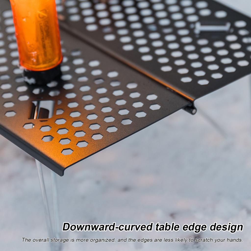 Small Folding Table Portable 44lb Load Capacity Aluminum Folding Table Set Up in Seconds No Assembly for Hiking Camping & Beach