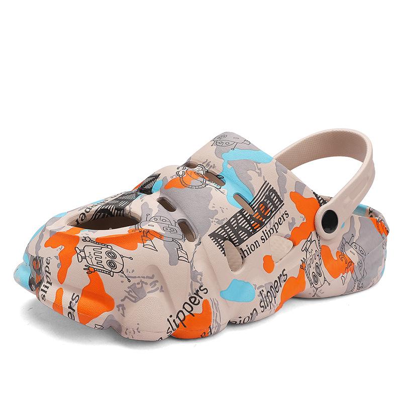 Casual Men Step On Shit Feeling Bag Head Eva Sandals Thick-Soled Non-Slip Outer Wear Ins Tide Beach Hole Shoes