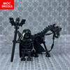 Single  MOC Bricks DIY Dark Messenger Magicians Group Skull Skeleton Horse Building Blocks Mini Dolls Toys For Kids Gifts