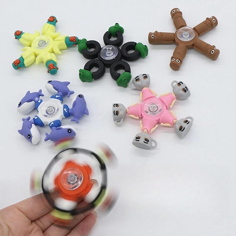 Italian Brainrot Tung Sahur Tralalero Tralala Ballerina Cappuccina Fidget Spinner Antistress Hand Spinner Stress Relief Toy