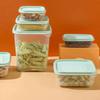 10Pcs Kitchen Refrigerator Storage Boxes Food Container Square Crisper Portable Transparent Seal Box Snacks Dried Fruit Tank